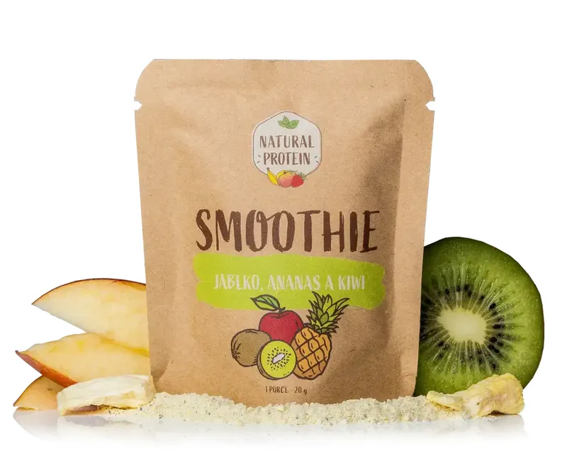 NaturalProtein Smoothie ananas, kiwi a jablko 20 g